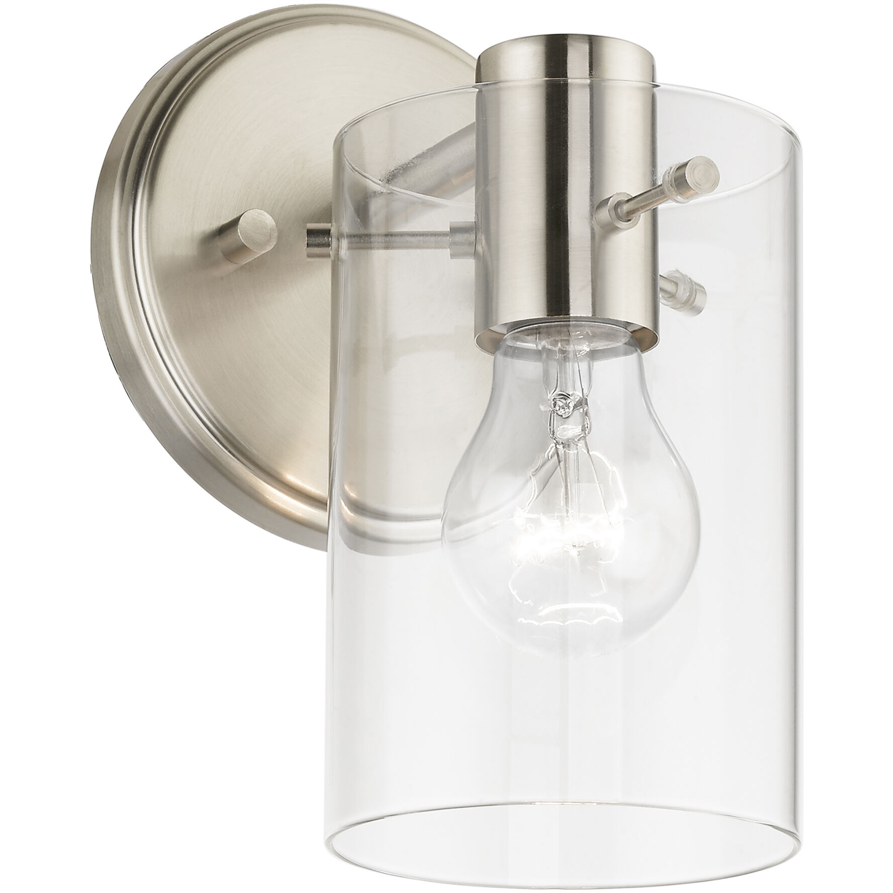 Munich 1 Light 5 inch Brushed Nickel Single Sconce Wall Light, Single