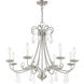 Daphne 8 Light 30 inch Brushed Nickel Chandelier Ceiling Light