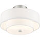 Claremont 2 Light 13 inch Brushed Nickel Semi-Flush Mount Ceiling Light