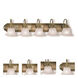 Belmont 5 Light 36 inch Antique Brass Vanity Sconce Wall Light