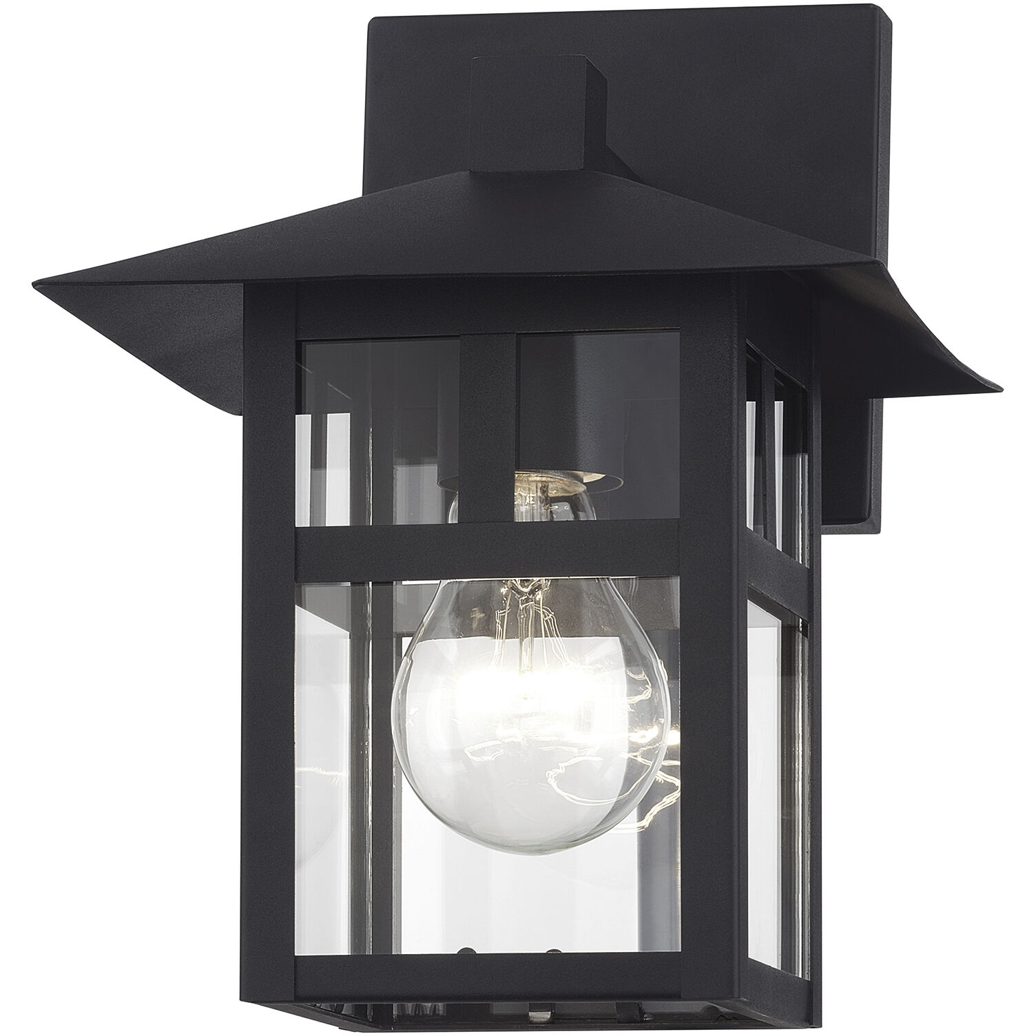 Crestlake 1 Light 9.5 inch Textured Black Outdoor Wall Lantern