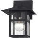 Crestlake 1 Light 9.5 inch Textured Black Outdoor Wall Lantern