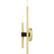 Denmark 2 Light 5 inch Satin Brass ADA ADA Double Sconce Wall Light