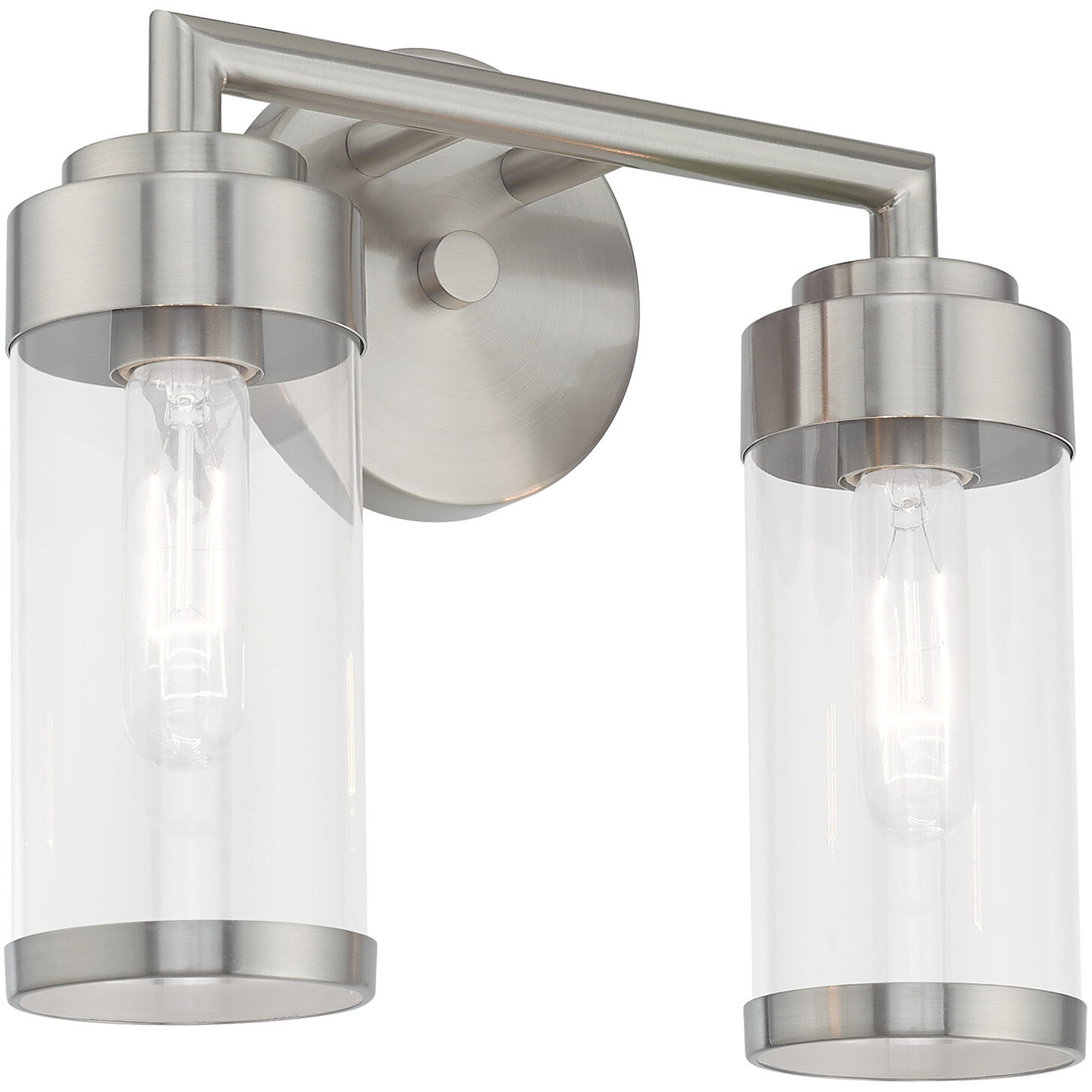 Hillcrest 2 Light 13 inch Brushed Nickel Bath Vanity Wall Light