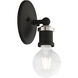 Lansdale 1 Light 5 inch Black with Brushed Nickel Accents Single Vanity Sconce Wall Light, Single