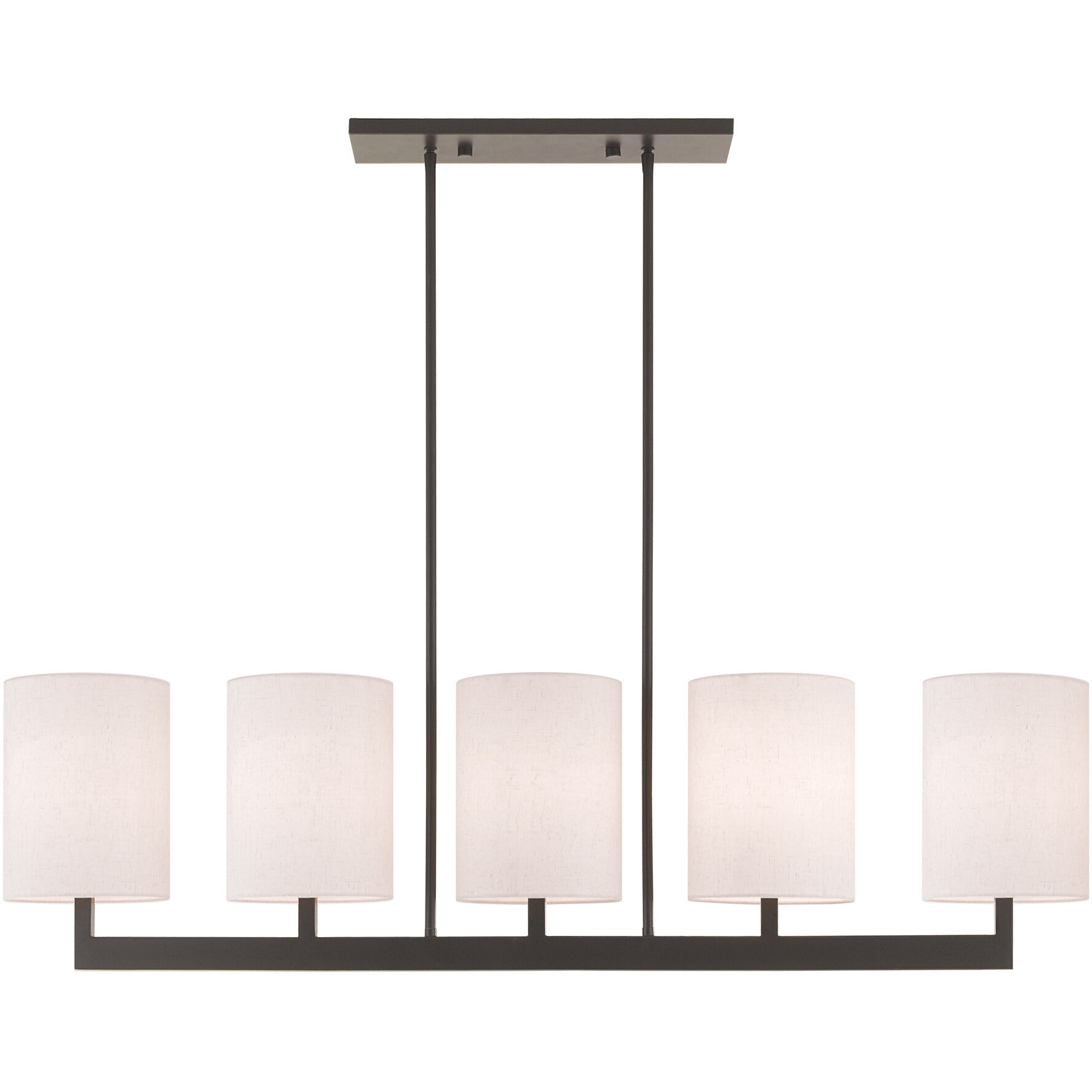 Hayworth 5 Light 49 inch Bronze Linear Chandelier Ceiling Light