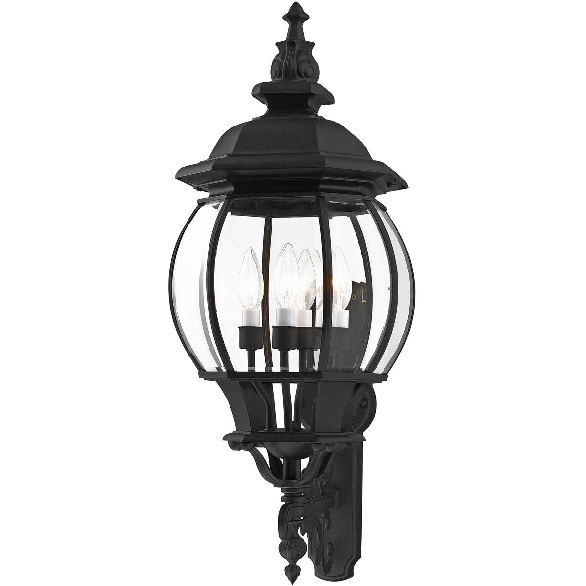 Frontenac 4 Light 29 inch Textured Black Outdoor  Wall Lantern
