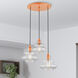 Everett 3 Light 20 inch Shiny Orange Pendant Chandelier Ceiling Light