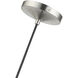 Everett 1 Light 9 inch Brushed Nickel with Chrome Finish Accents Pendant Ceiling Light