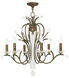 Serafina 6 Light 28 inch Hand Applied Venetian Golden Bronze Chandelier Ceiling Light