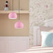 Allison 1 Light 10 inch Shiny Pink Mini Pendant Ceiling Light