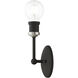 Lansdale 1 Light 5 inch Black with Brushed Nickel Accents Vanity Sconce Wall Light