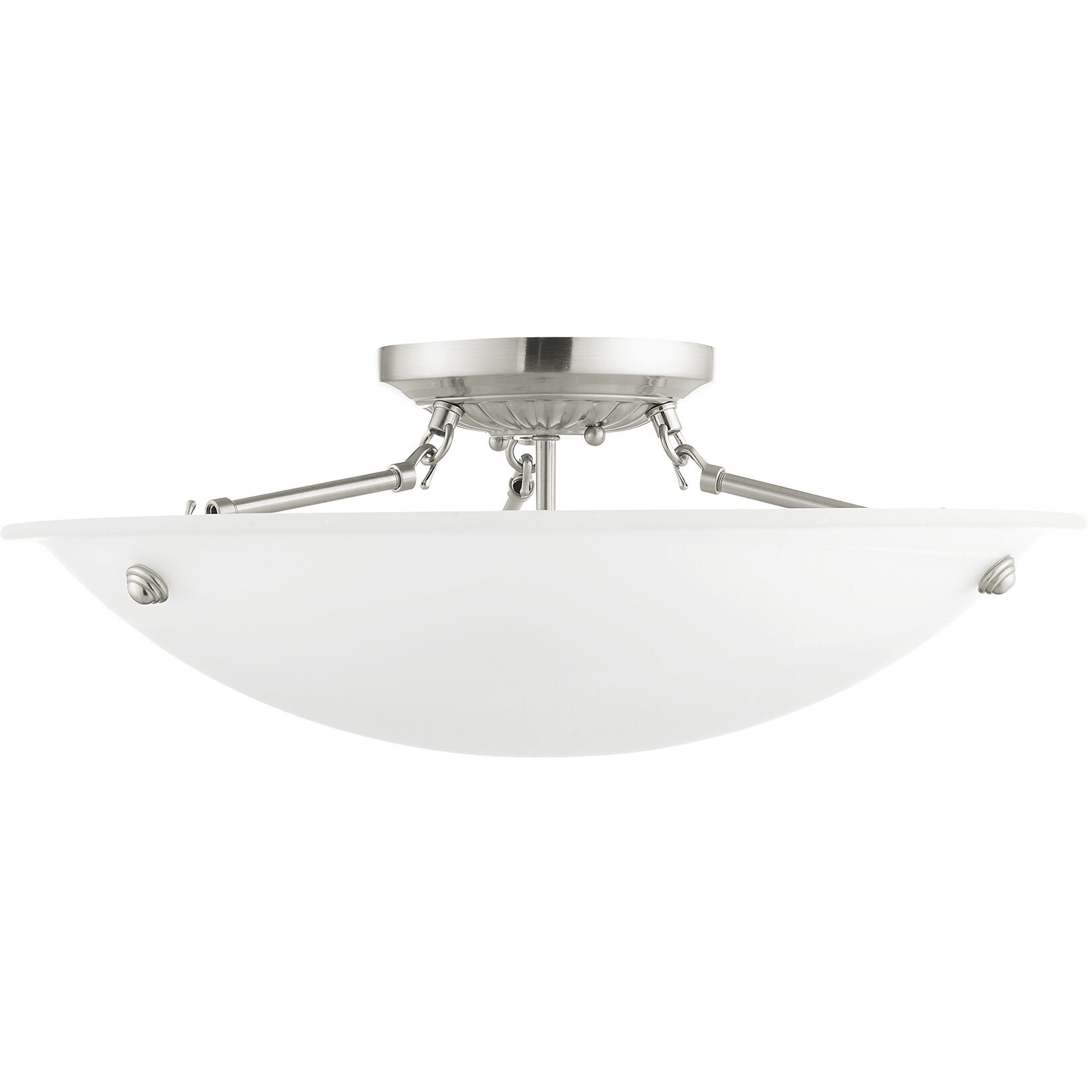 Oasis 3 Light 20 inch Brushed Nickel Semi-Flush Mount Ceiling Light