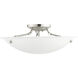 Oasis 3 Light 20 inch Brushed Nickel Semi-Flush Mount Ceiling Light