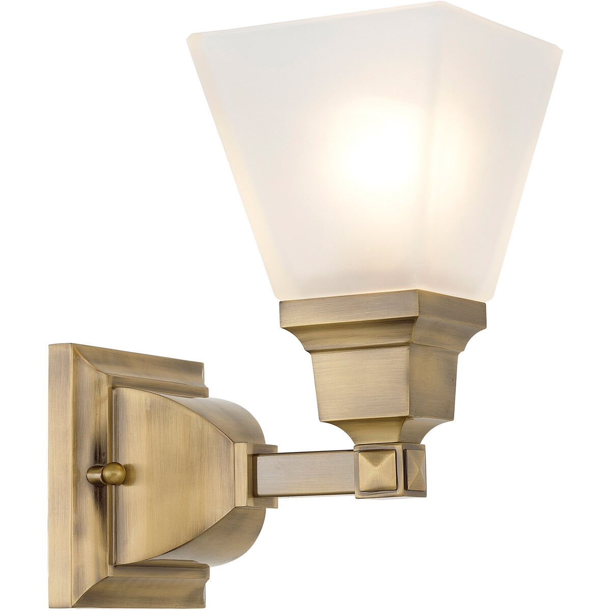 Mission 1 Light 5 inch Antique Brass Wall Sconce Wall Light