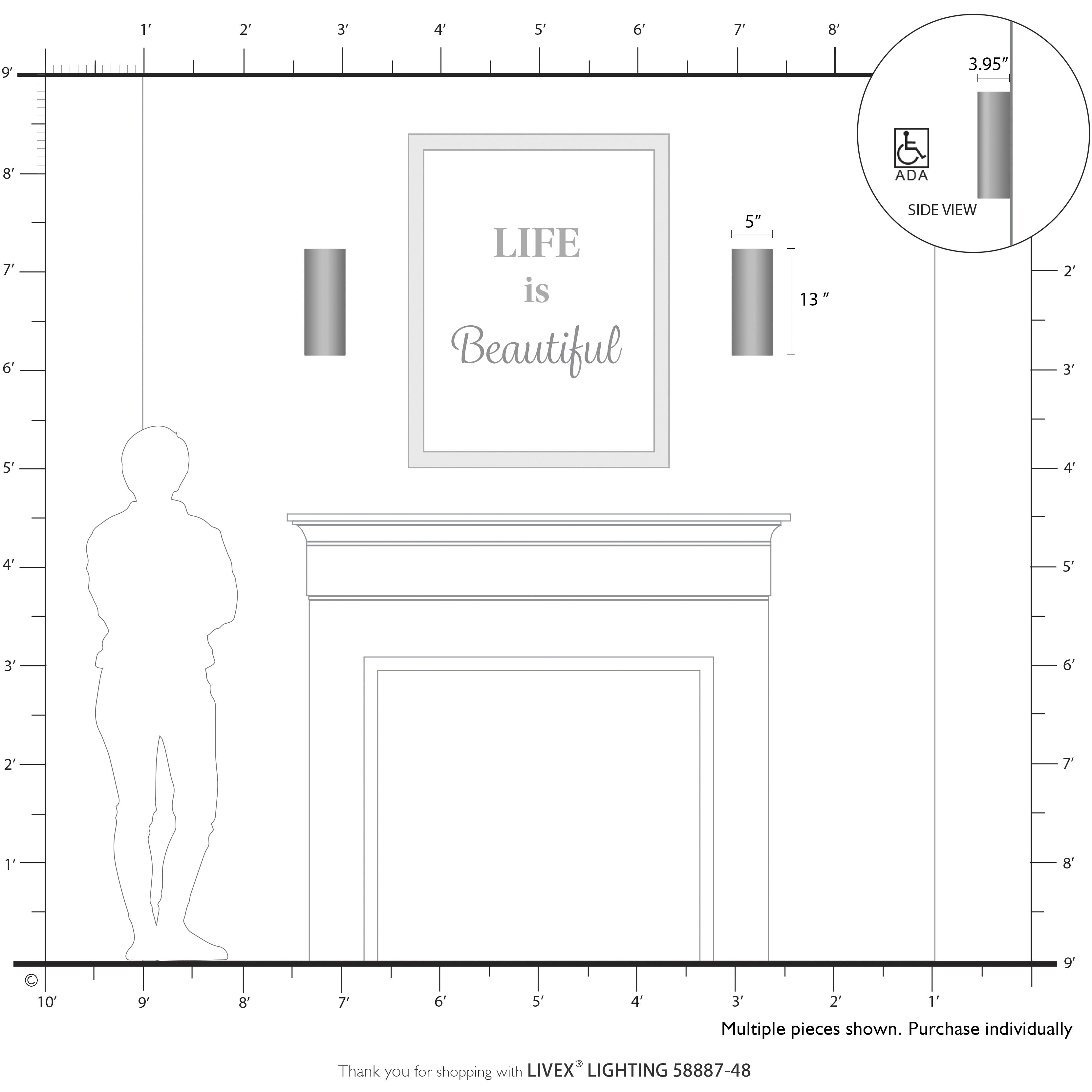 Bellingham 2 Light 5 inch Antique Gold Leaf ADA Wall Sconce Wall Light