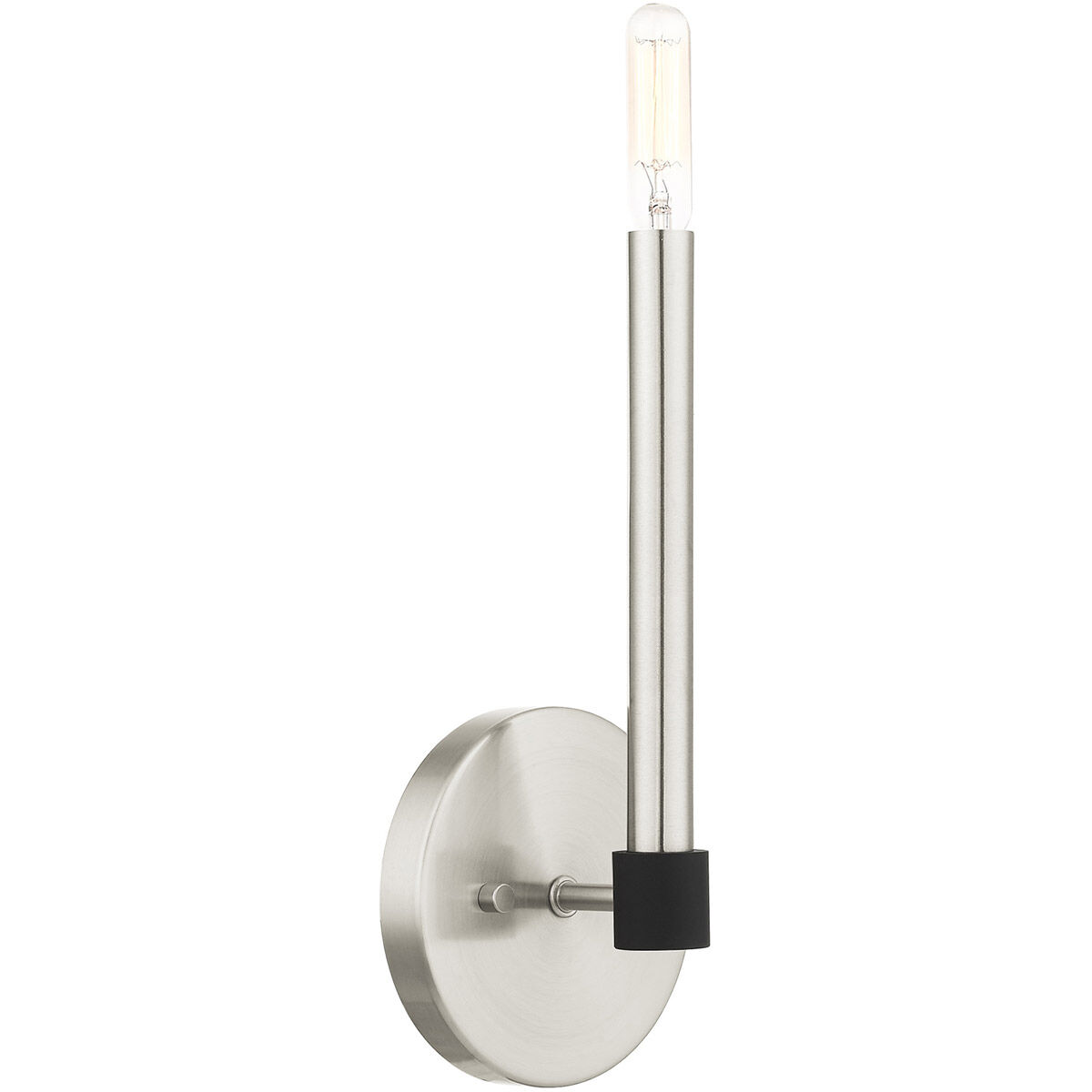 Karlstad 1 Light 5 inch Brushed Nickel with Satin Brass Accents ADA Sconce Wall Light