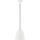 Arlington 1 Light 10 inch White with Brushed Nickel Accents Pendant Ceiling Light