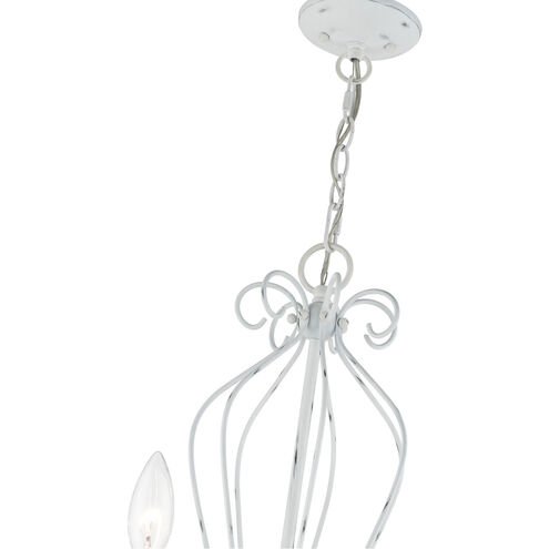 Katarina 7 Light 28 inch Antique White with Antique Brass Accents Chandelier Ceiling Light