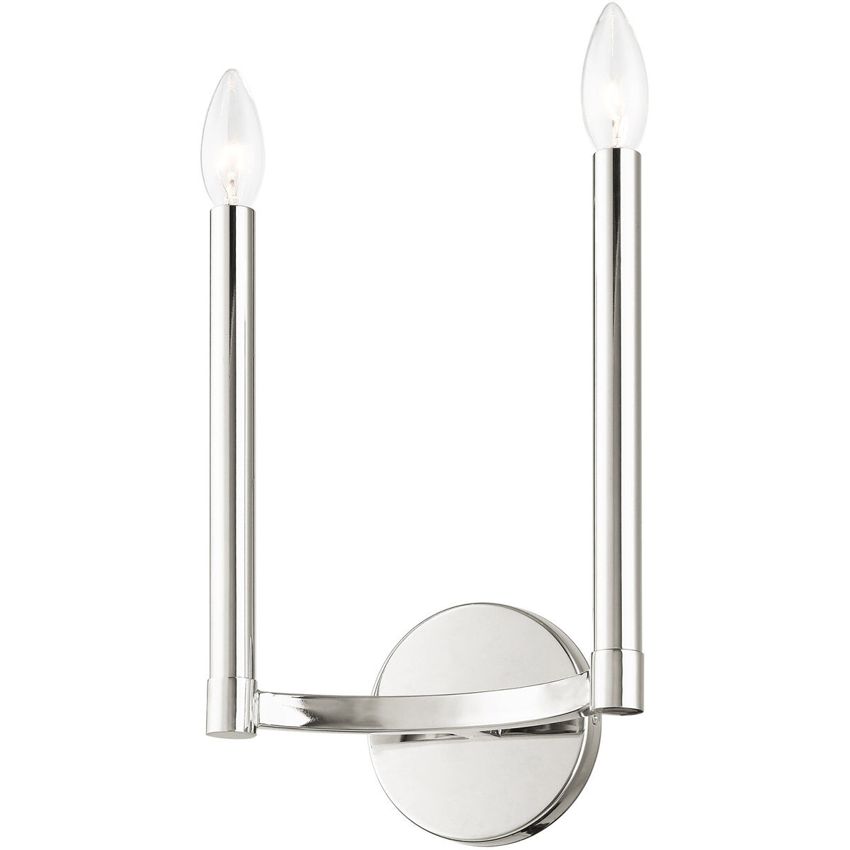 Alpine 2 Light 9 inch Polished Nickel ADA ADA Wall Sconce Wall Light