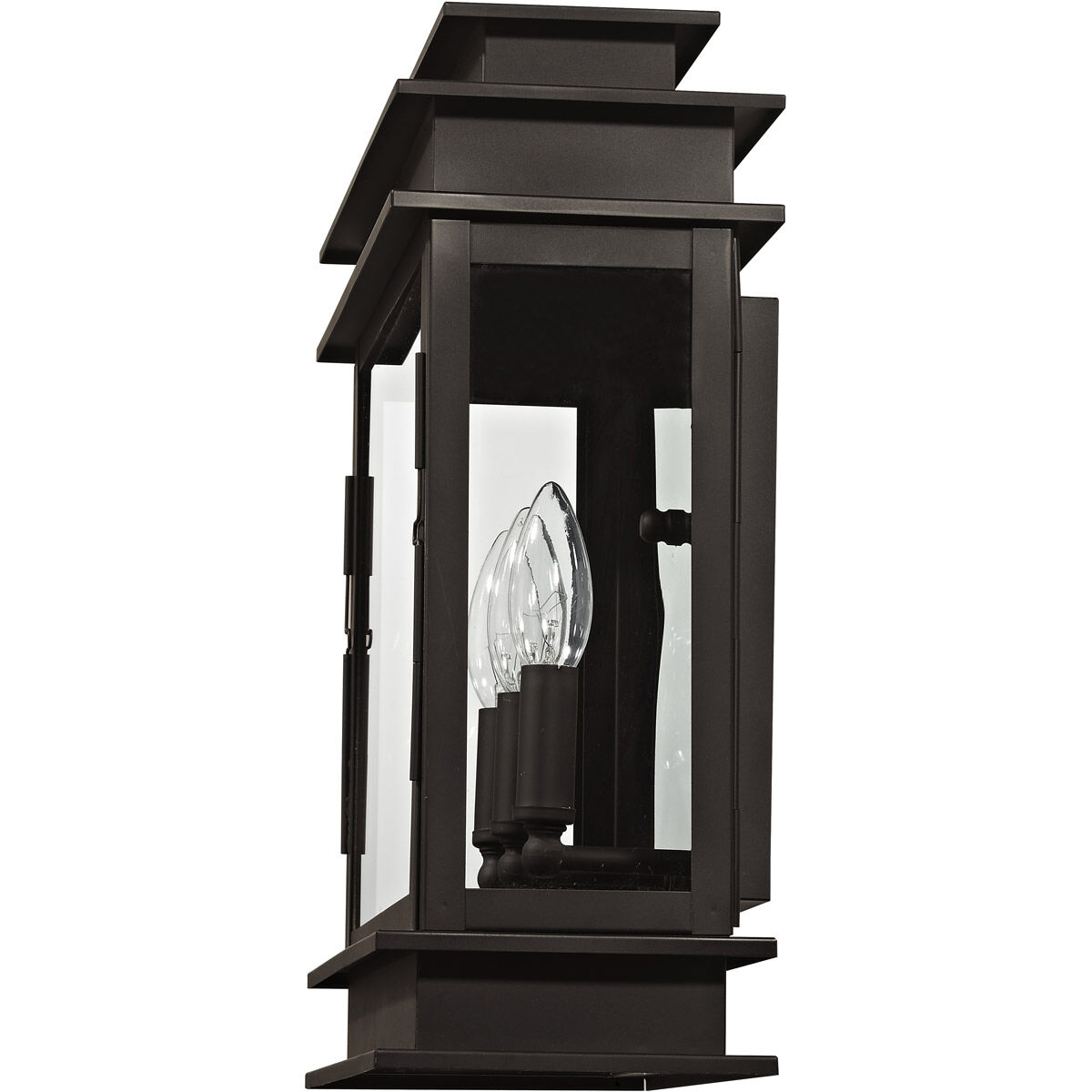 Princeton 3 Light 15 inch Bronze Outdoor Wall Lantern