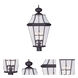 Georgetown 4 Light 29 inch Bronze Outdoor Post Top Lantern