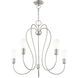 Lucerne 5 Light 24 inch Brushed Nickel Chandelier Ceiling Light