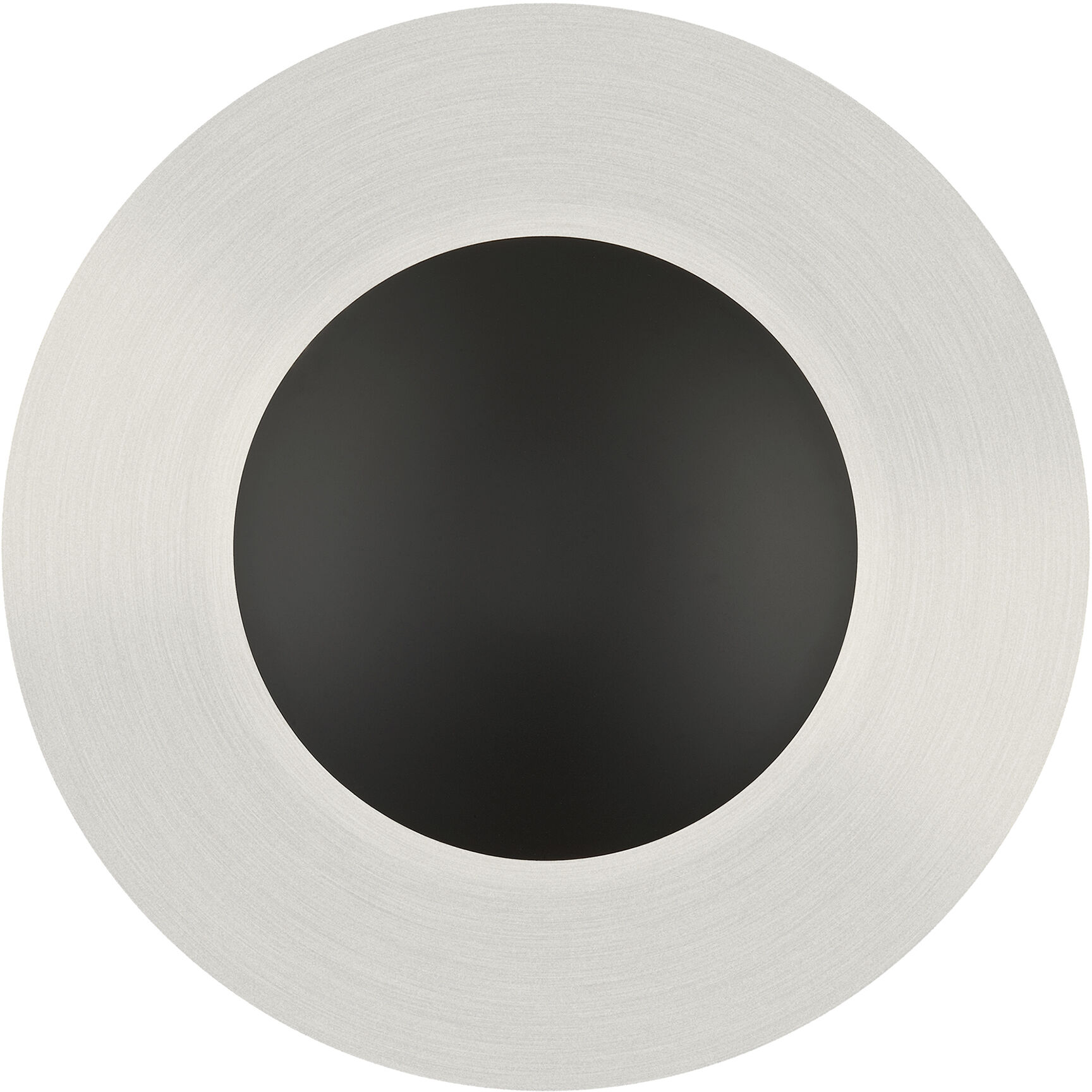 Ventura 2 Light 15 inch Black with Brushed Nickel Reflector Backplate Semi-Flush/Wall Sconce Ceiling Light, Large