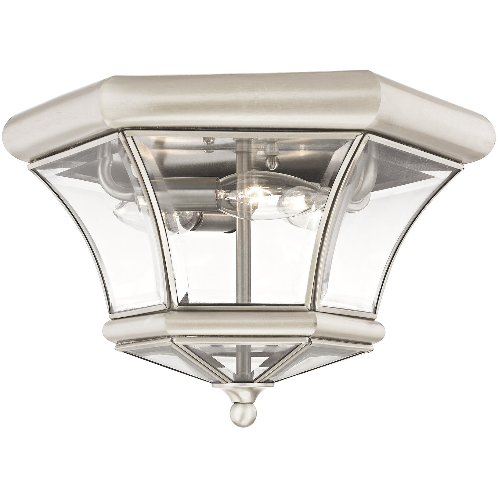 Monterey/Georgetown 3 Light 13 inch Brushed Nickel Outdoor Ceiling Mount