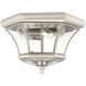 Monterey/Georgetown 3 Light 13 inch Brushed Nickel Outdoor Ceiling Mount