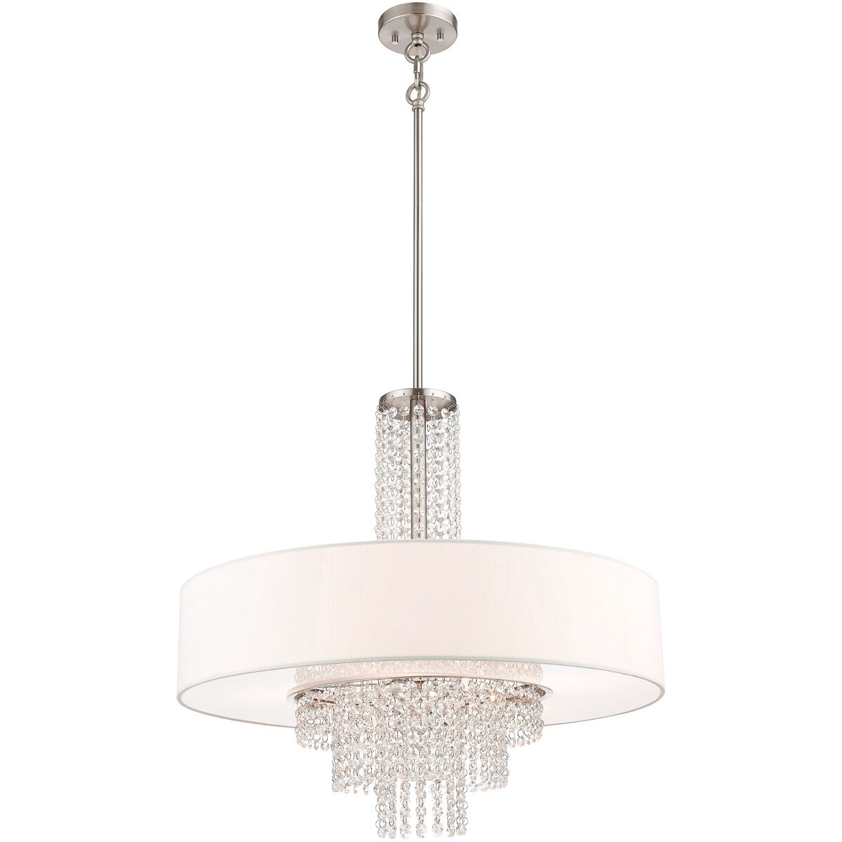 Carlisle 5 Light 25 inch Brushed Nickel Pendant Ceiling Light