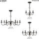Windsor 3 Light 14 inch Black Mini Chandelier Ceiling Light