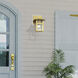 Crestlake 1 Light 8.5 inch Satin Gold Outdoor Wall Lantern