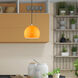 Allison 1 Light 10 inch Shiny Orange Mini Pendant Ceiling Light
