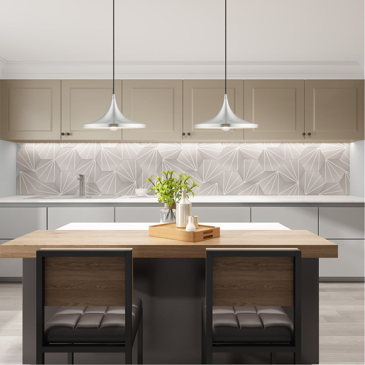 Allison 1 Light 14 inch Brushed Aluminum Mini Pendant Ceiling Light