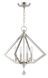 Diamond 4 Light 18 inch Polished Nickel Mini Chandelier Ceiling Light