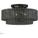 Weavington 4 Light 21 inch Black Semi Flush Mount Ceiling Light, Extra Large