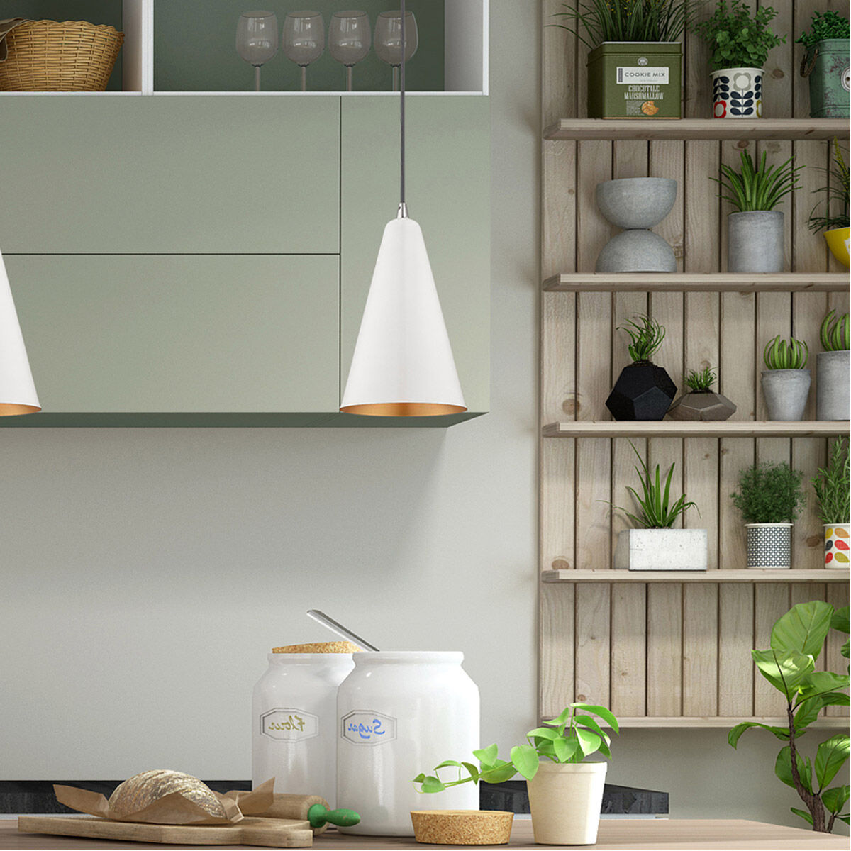 Allison 1 Light 7 inch Shiny White Mini Pendant Ceiling Light