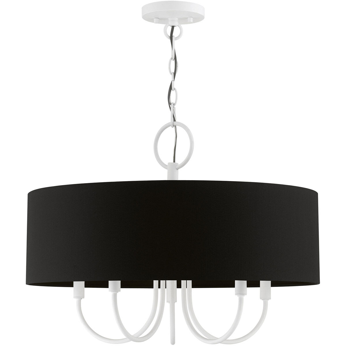 Huntington 5 Light 23 inch White Pendant Chandelier Ceiling Light