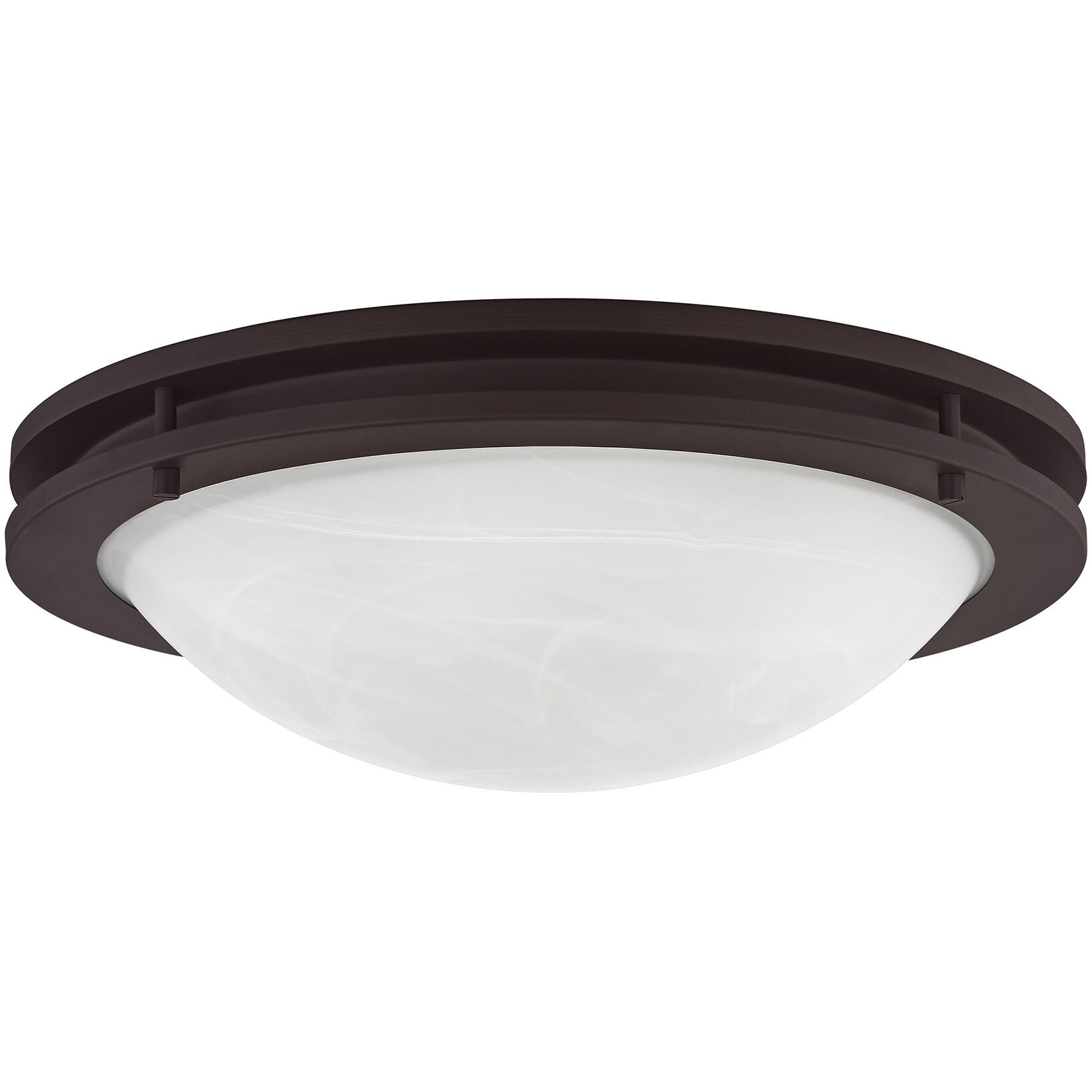 Ariel 3 Light 17 inch Bronze Flush Mount Ceiling Light