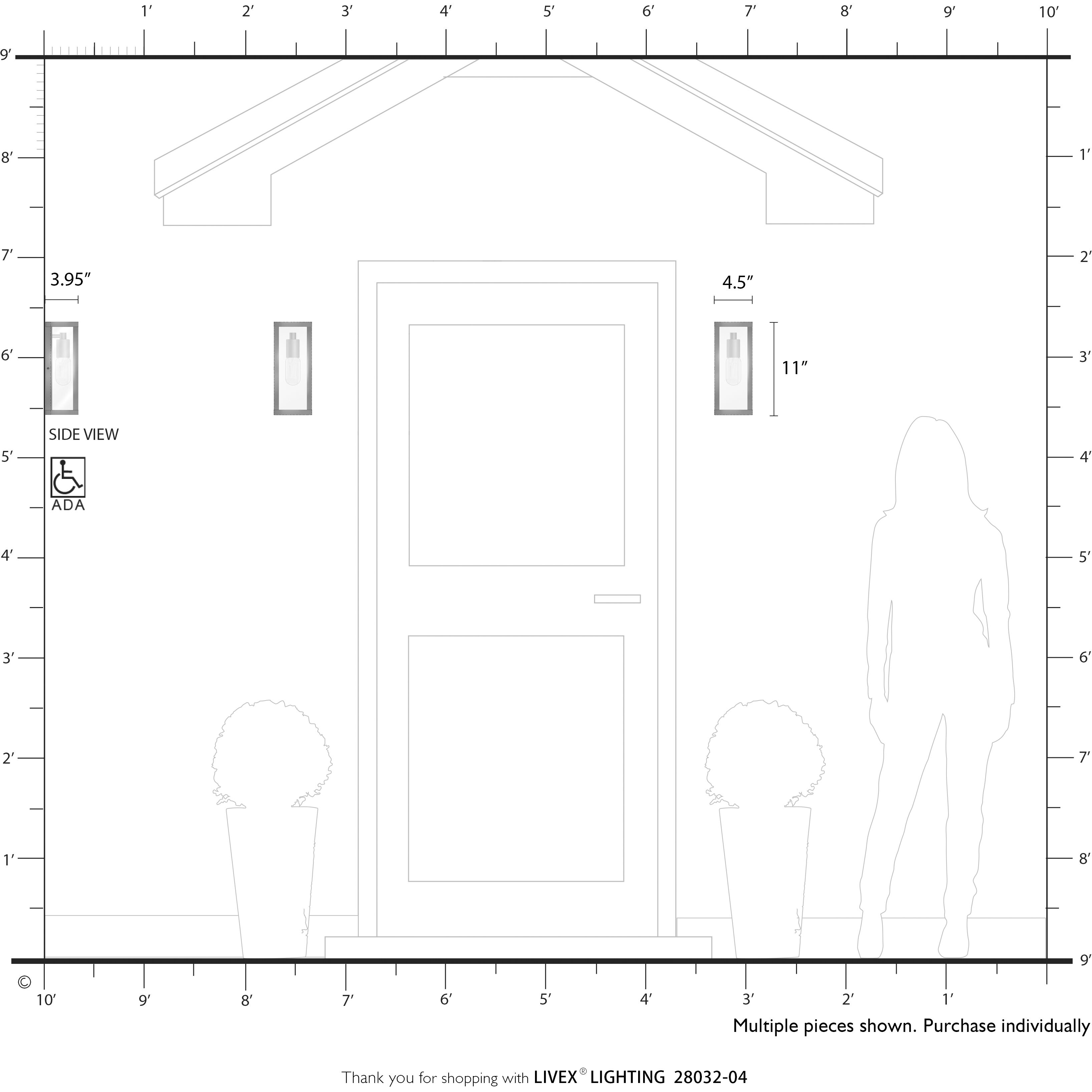 Gaffney 1 Light 11 inch Black with Brushed Nickel Finish Accents Outdoor Wall Lantern in Black with Brushed Nickel Accent, Medium