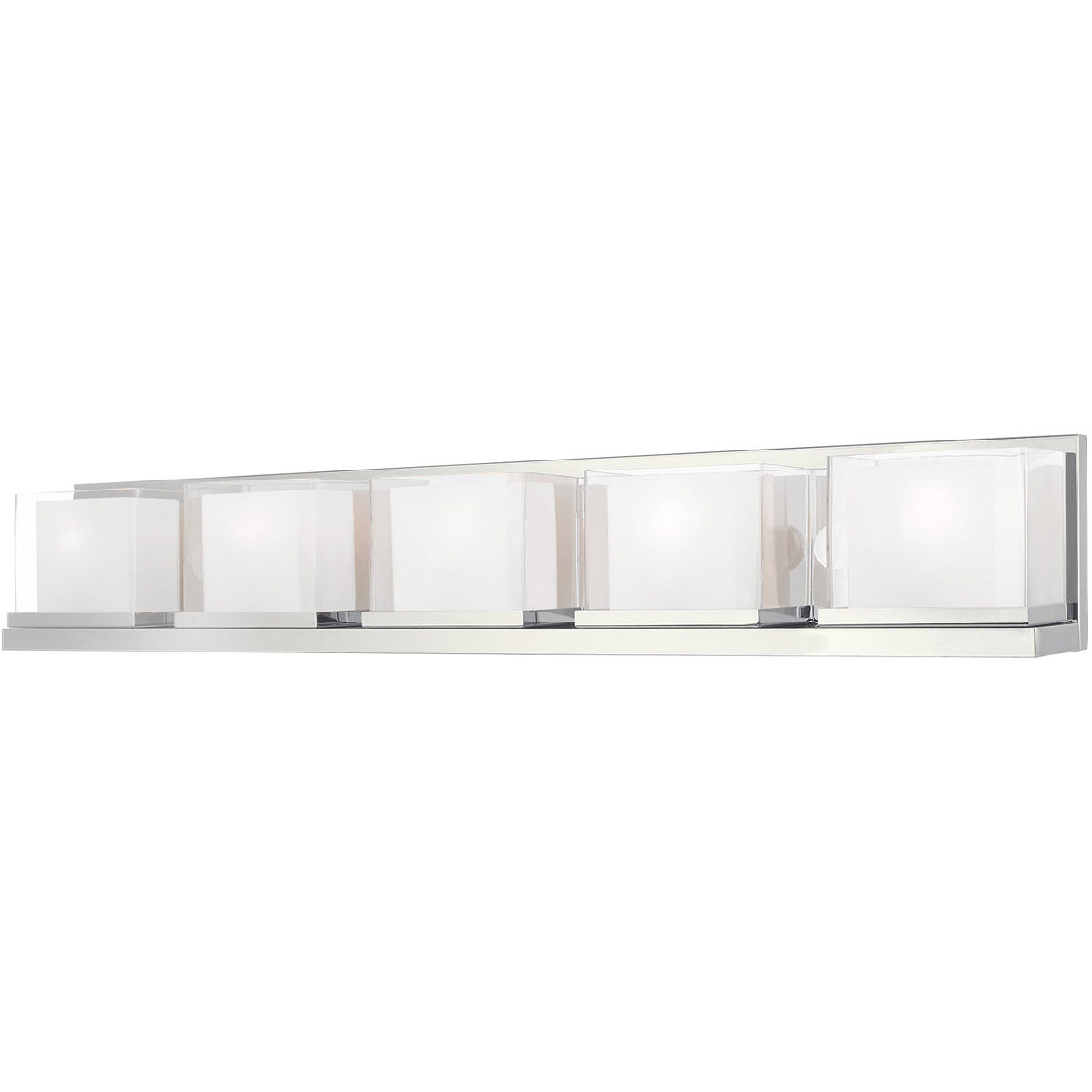 Duval 5 Light 42 inch Polished Chrome Bath Vanity Wall Light
