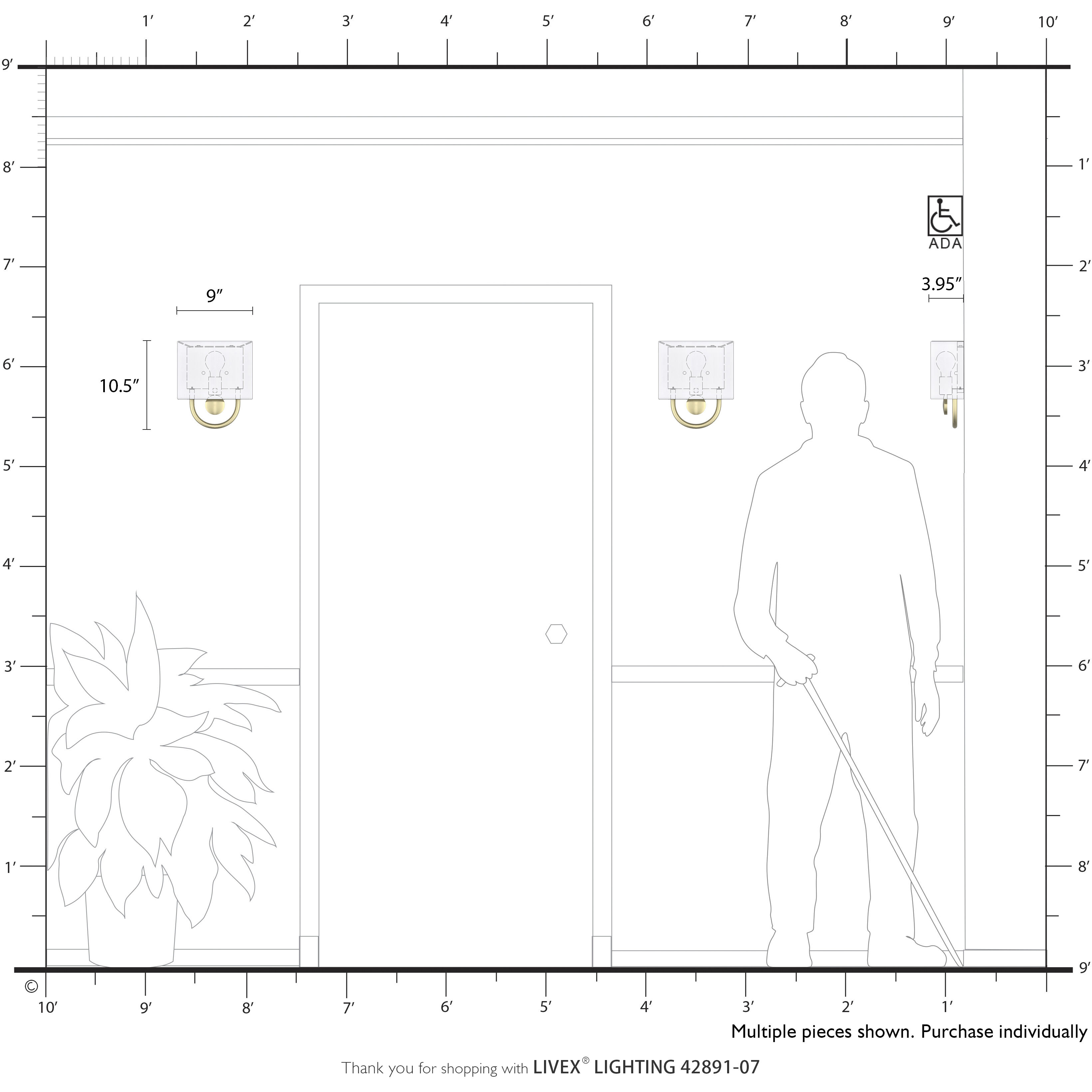 Stratton 1 Light 9 inch Bronze ADA Wall Sconce Wall Light