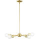 Lansdale 5 Light 19 inch Polished Brass Chandelier Ceiling Light