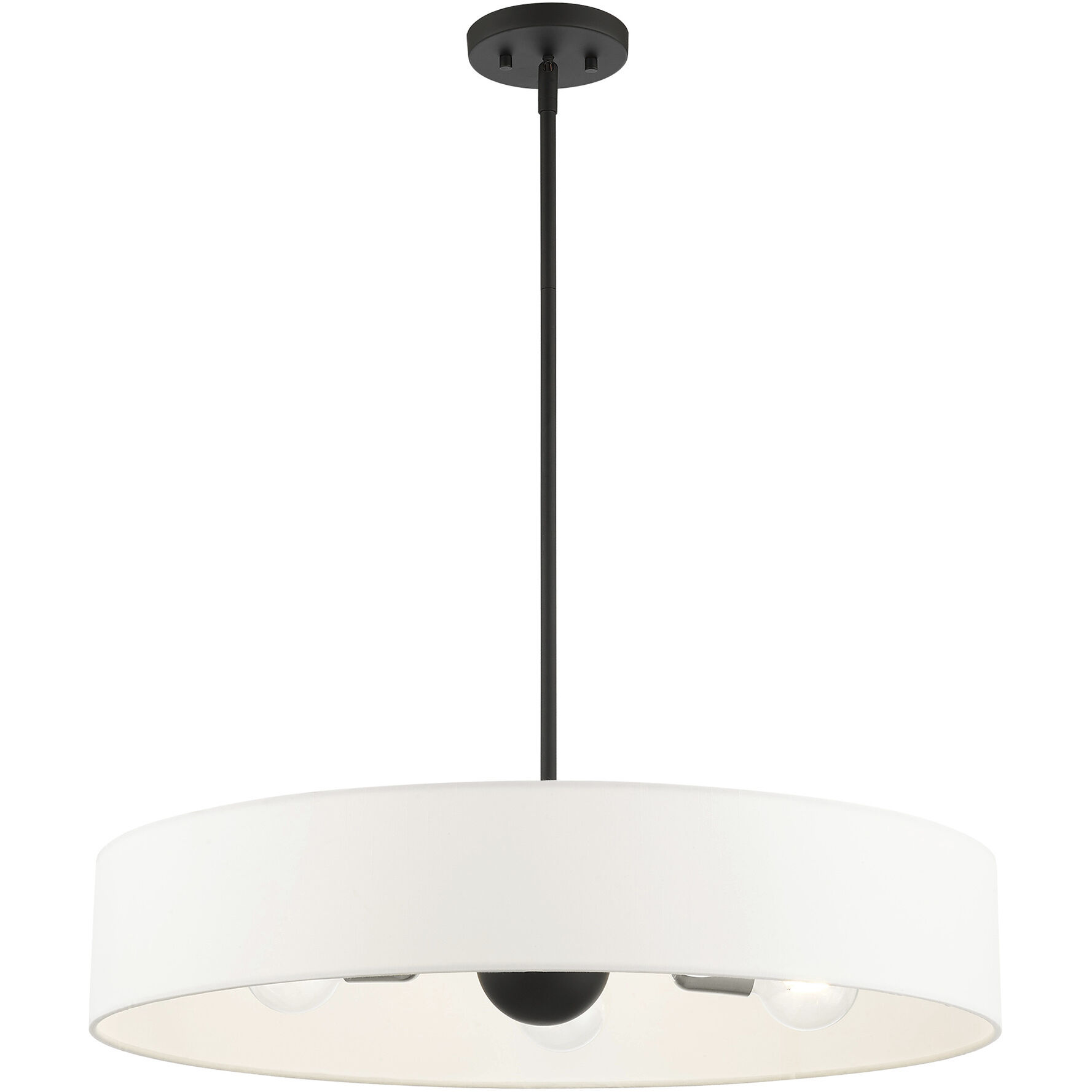 Venlo 5 Light 26 inch Black with Brushed Nickel Accents Pendant Ceiling Light