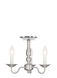 Williamsburgh 3 Light 11 inch Brushed Nickel Convertible Mini Chandelier/Ceiling Mount Ceiling Light