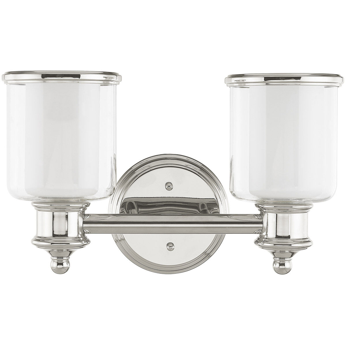 Middlebush 2 Light 15 inch Polished Nickel Bath Vanity Wall Light