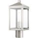 Nyack 1 Light 15 inch Brushed Nickel Outdoor Post Top Lantern
