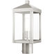 Nyack 1 Light 15 inch Brushed Nickel Outdoor Post Top Lantern