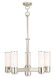 Weston 5 Light 24 inch Polished Nickel Dinette Chandelier Ceiling Light